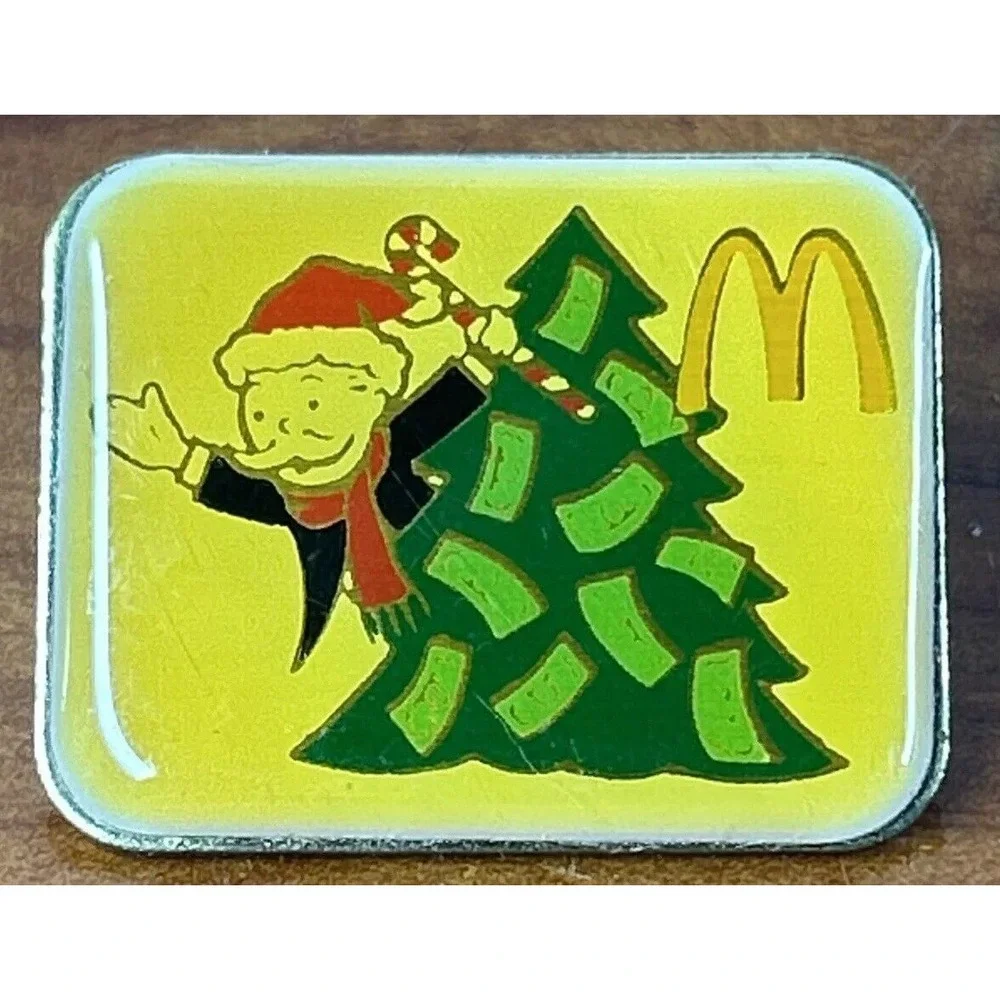 McDonald's Monopoly Man Money Tree 1995 Tonka Pin Brooch Sealed New - 1.25
